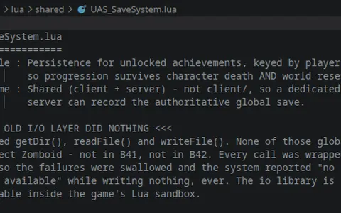 Screenshot of the PZA mod source code