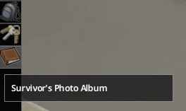 The Survivor's Photo Album item in the in game inventory