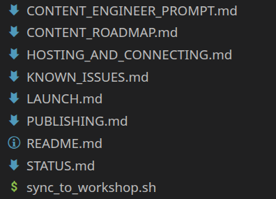 The project's documentation files, one per process